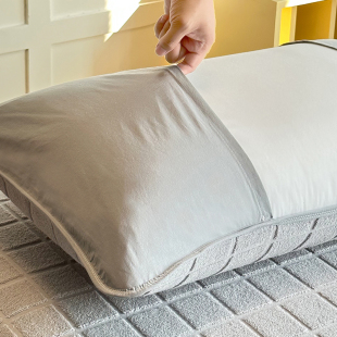 老式防滑枕巾纯棉枕头巾可固定全棉加厚学生防出油绑带款一对装男