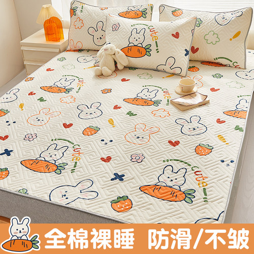 【不皱/防滑/不跑床】全棉床盖