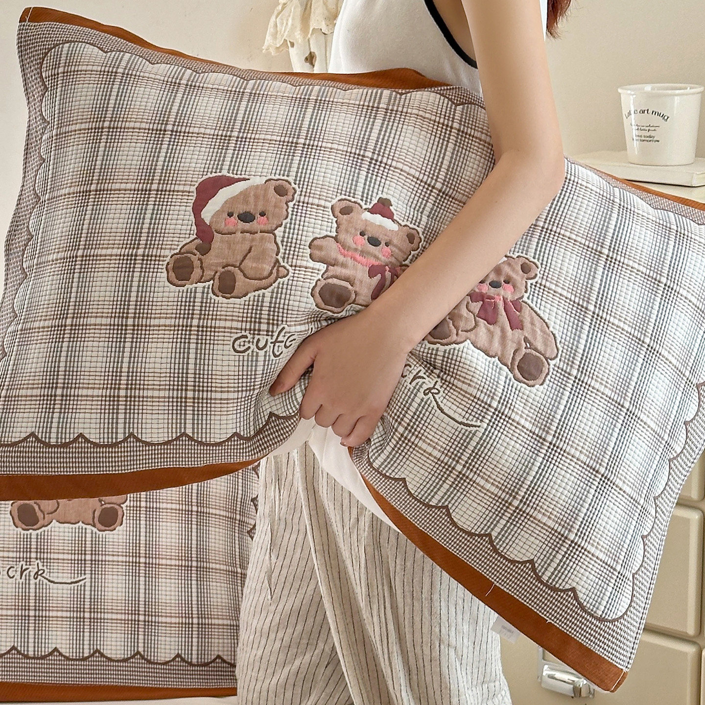 纯棉纱布枕巾一对装全棉家用加厚吸汗枕头巾枕芯盖巾垫巾2025新款,床上用品,枕巾,淘宝优惠券,粉丝福利购,淘宝优惠卷