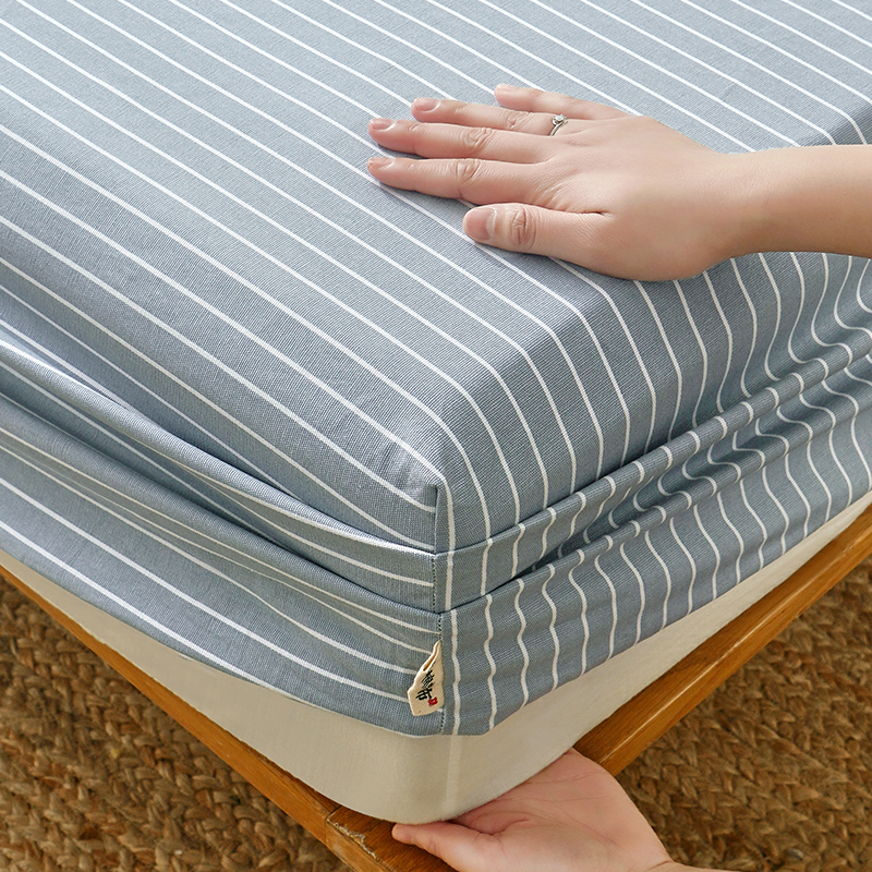 纯棉老粗布床笠全棉床罩