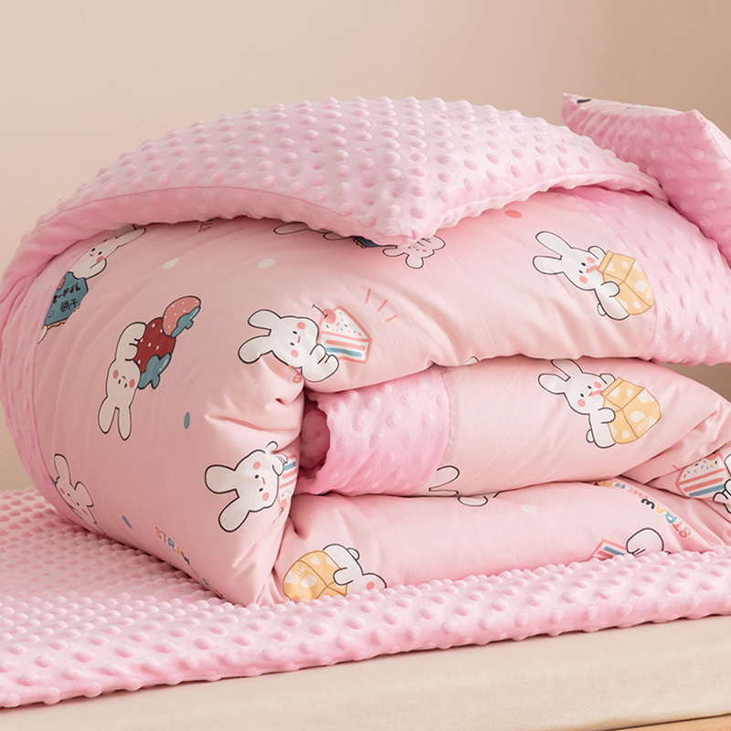 A类婴童豆豆绒被套加厚保暖