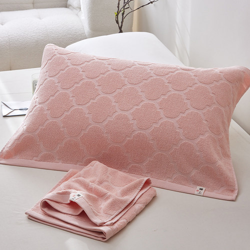 老式纯棉毛圈枕巾一对装