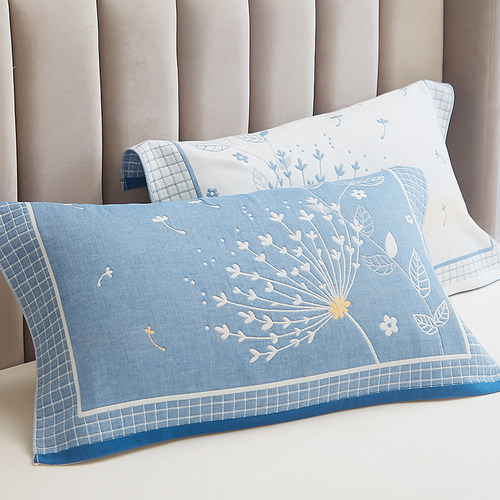 纯棉纱布枕巾-双面可用