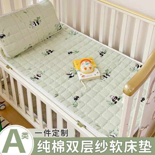 a类婴儿纯棉床垫软垫宝宝全棉睡垫儿童床褥垫被幼儿园拼接床褥子,