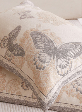 纯棉四层纱布枕巾一对装家用加厚100全棉枕头巾垫巾盖巾2025新款.