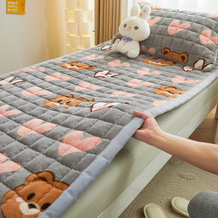 冬季牛奶绒毛毯儿童铺床加厚毯子绒毯床单高中生学生宿舍单人床垫