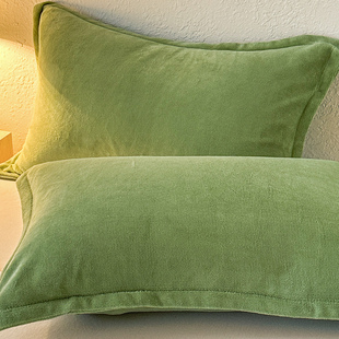 冬季 牛奶绒枕套50cmx80cm加大大尺寸珊瑚法兰绒枕头套2025年新款