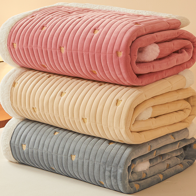 冬季保暖加绒加厚床盖