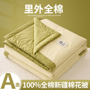 全棉新疆棉花夏被空调被纯棉可机洗水洗夏凉被夏季 纯色被芯薄被子
