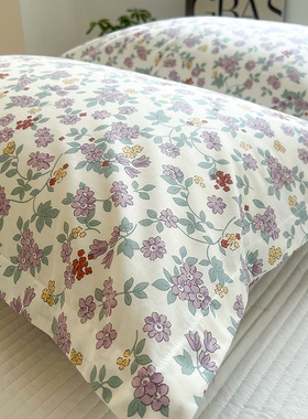 纯棉枕套一对装48x74全棉学生枕头套40x60加大大号枕芯套50x80女.