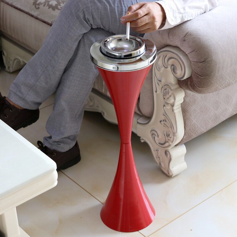 爆款热卖落地式烟灰缸跨境电梯立式烟灰缸大号麻将棋牌室带盖烟缸