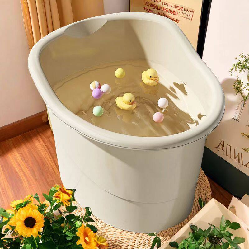家用儿童洗澡桶大号超厚宝宝浴桶加厚大号排水孔婴儿浴盆泡澡批发