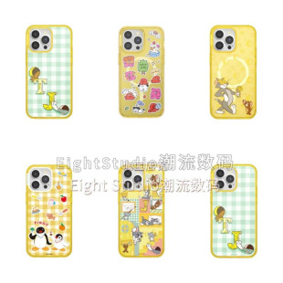 新品 黄框系列 透明轻薄高级感潮牌适用于iphone16promax苹果15Pro 13手机壳 PPS强磁吸手机壳