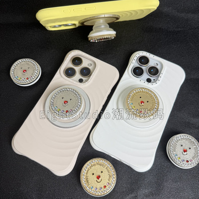 【可旋转幸运金币-泡泡骚通用磁吸支架】tag银i币磁吸手机支架