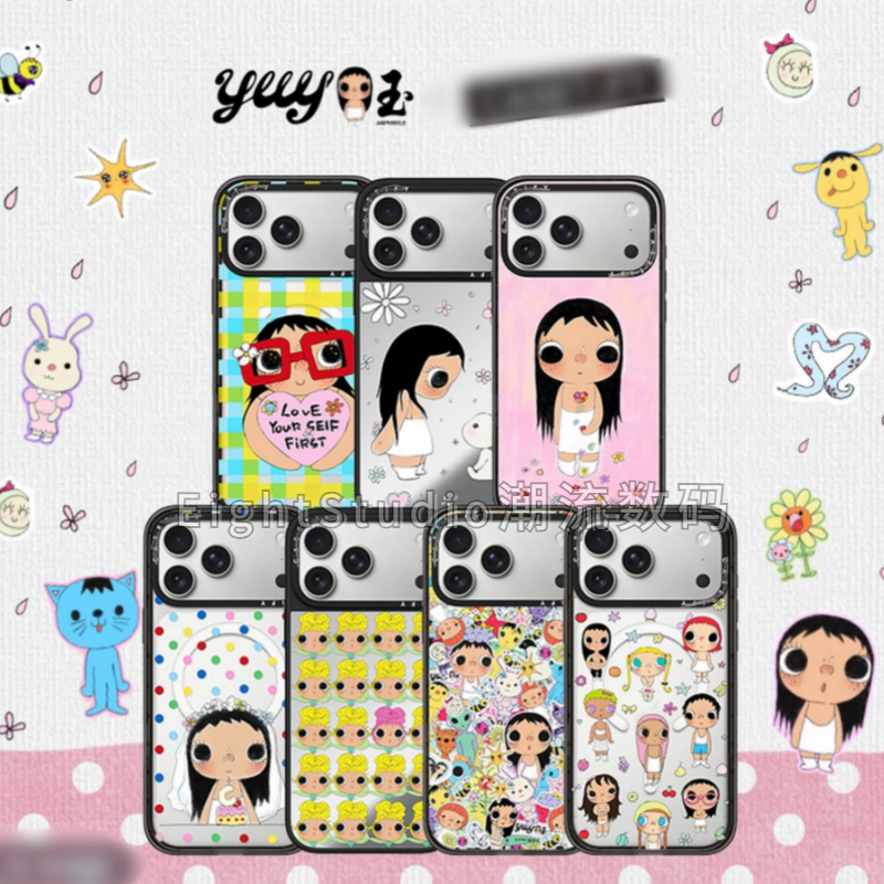 【新品顶配原C-yuy小玉联名】角闪石族防摔简约透明镜面magsafe磁吸手机壳适用苹果iPhone17ProMax16prol15ro