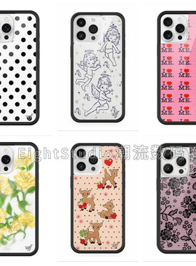 【超高品质WF手机壳】野花联名花田黑白波点可爱猫咪适用于苹果17iPhone16ProMax手机壳15电子蝴蝶小狗派对