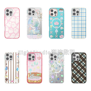 泡泡骚高版 强磁吸手机壳 12手机壳 透明轻薄高级感潮牌适用于iphone17promax苹果16Pro