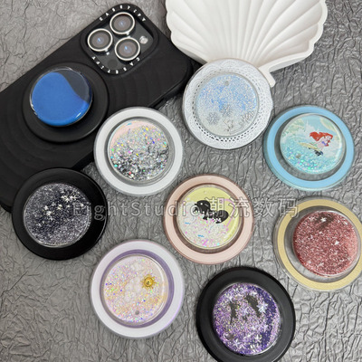 二代流沙-泡泡骚通用磁吸支架手机气囊啪嗒精灵泉水甜梦冬日微雪