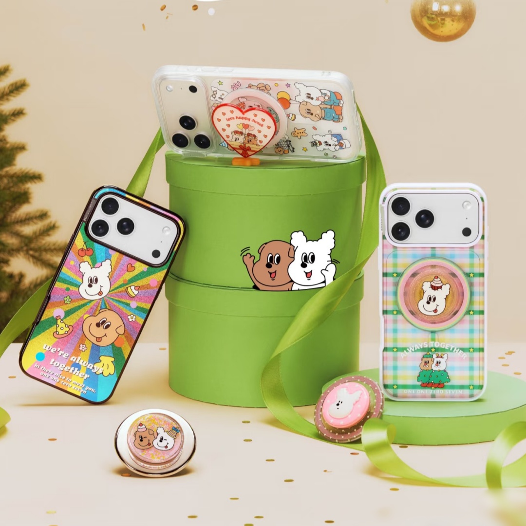 【新伴游奇遇系列-泡泡骚强磁吸手机壳】出游小狗磁吸手机壳支架适用iphone17promax苹果16Promax15pro14plus