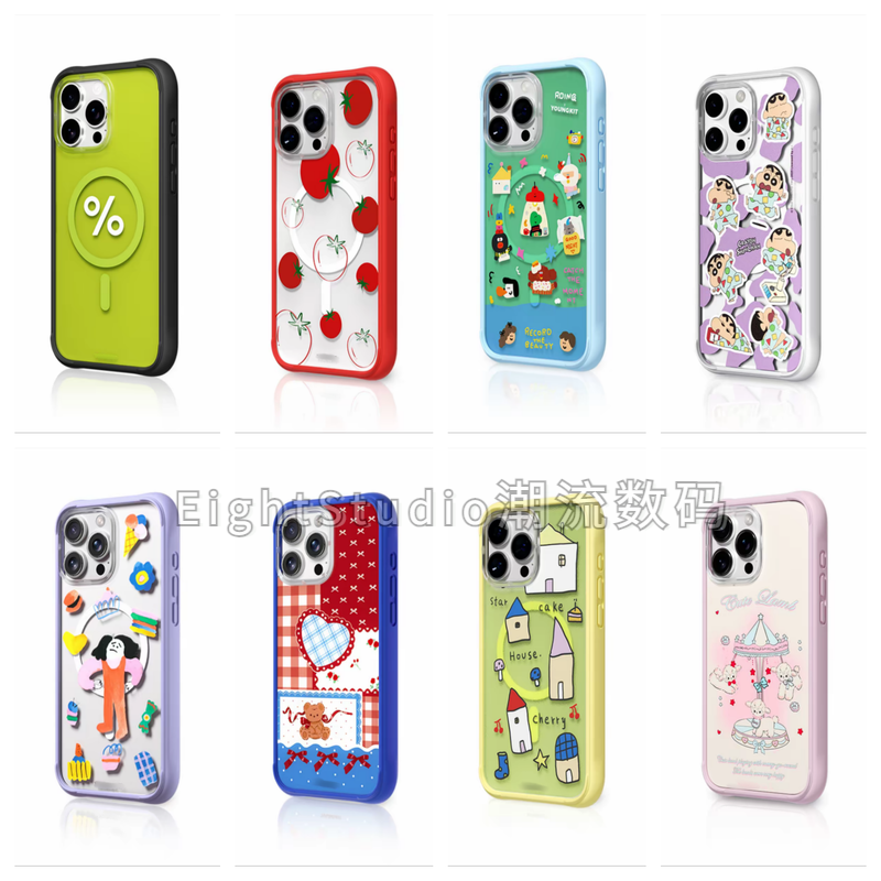 精选套装-超高品质可换背板强磁吸手机壳真液态波漾硅胶边框适用猿气/oy手机壳适用iphone16promax苹果17Pro