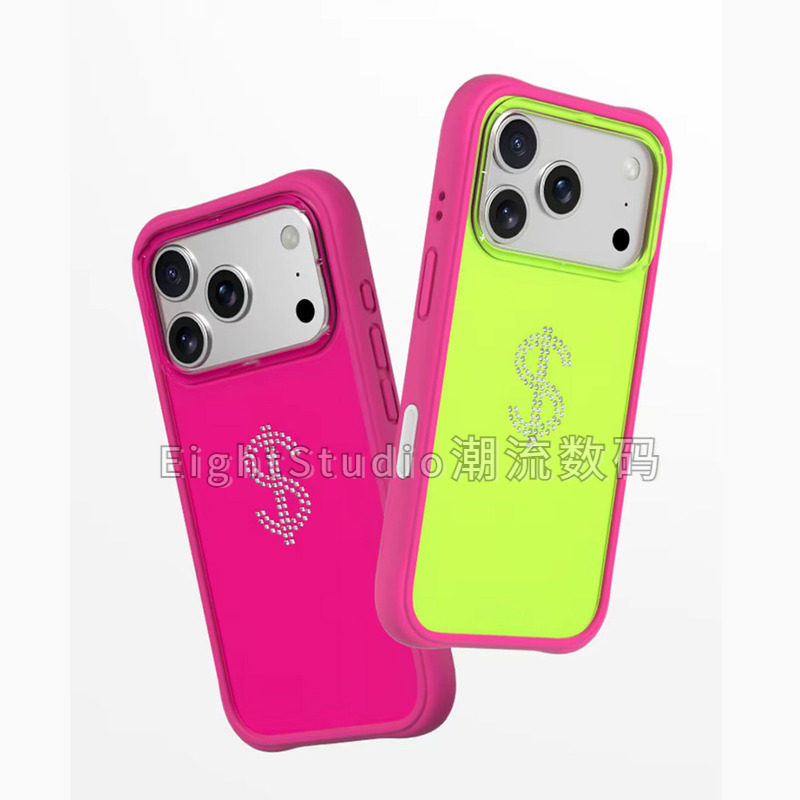 【点钻暴富系列】芭比粉超高品质适用猿气可换背板磁吸真液态波漾硅胶