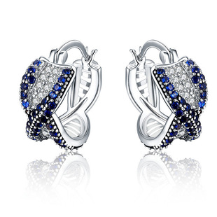 High Sense Sapphire Blue Earrings Korean Temperament