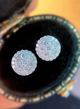 Earrings Full Round Earrings Sweet Female Student Earrings
