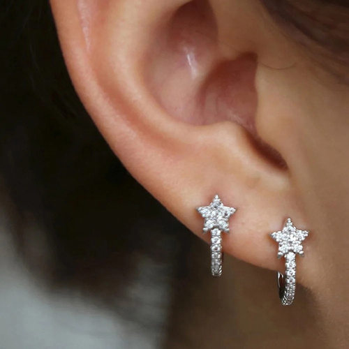 Cute Star Simple Earrings Niche Temperament Student