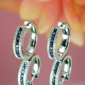 Female Elegant Earring Earrings Korean Imitation Sapphire