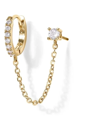 Aesthetic 1PC Tassel Hoop Earrings for Women Unique Shiny