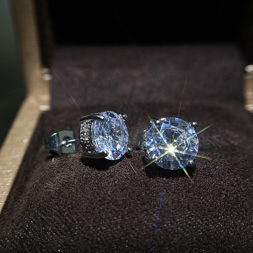 New Exquisite Female Round Earrings Classic Jewelry