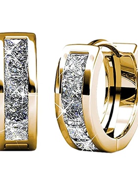 Fashion Versatile Women Hoop Earrings with Half Circle