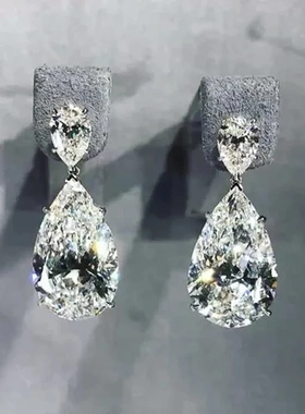 Simple and Elegant Dangle Earrings for Women Crystal