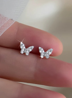 Exquisite Butterfly Stud Earrings Silver Color/Gold Color