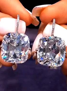 Luxury White Cubic Zirconia Dangle Earring Women Wedding