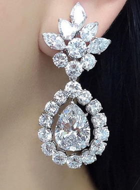 Wedding Accessories High-end Luxury Bride Drop Earrings
