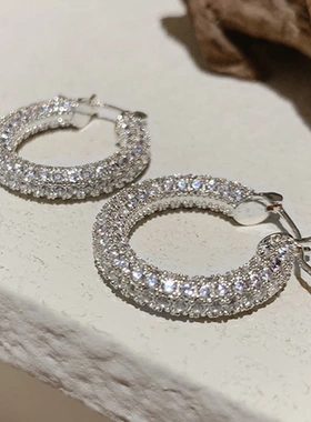 Fashion Luxury Small/Big Hoop Earrings for Women Silver