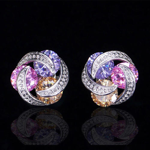 Mix And Match Color Earrings Women's Daily Versatile