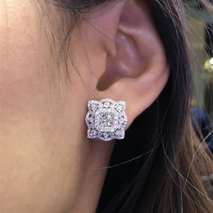 Cubic Shaped Square Women Earrings for Zirconia Gorgeous