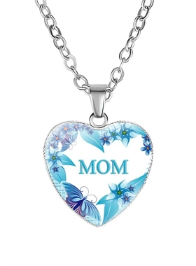 BEST MOM EVER necklaces For Women Mama Letter Heart shape