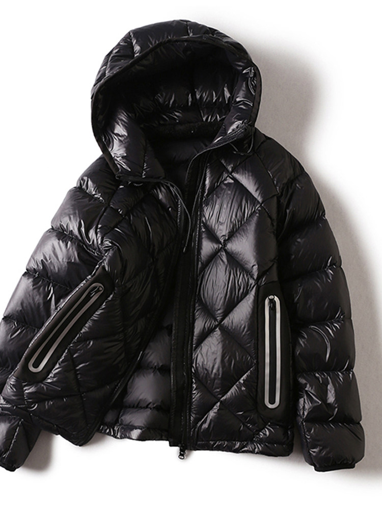 FRENCH LIGHT LUXURY 90 WHITE GOOSE DOWN HOODED DOWN JACKET WOMENS WINTER 2024 NEW CASUAL WATERPROOF BREAD JACKET WARM JACKET