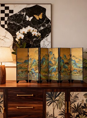 【千里江山图】中国风桌面小屏风