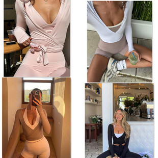 自制面料款 绑带系绳上衣 运动日常芭蕾舞蹈女士莫代尔c*b同款