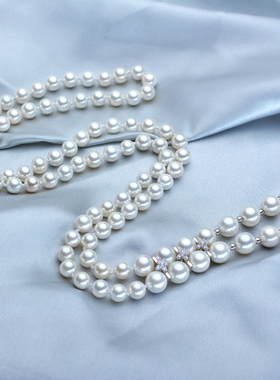 毛衣链百搭网红同款天然淡水珍珠