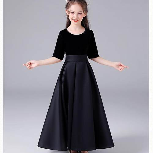 演出礼服黑色公主裙儿童礼服女