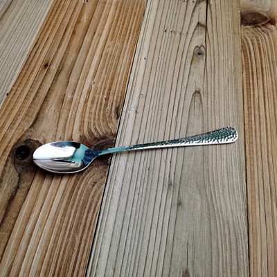 包邮不修图出口美国里得巴顿锤目纹搅拌勺18-10不锈钢甜品勺热饮