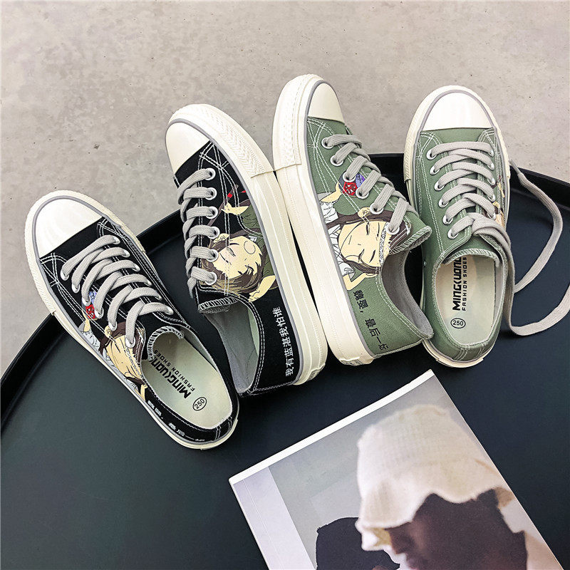 魔道祖师魏无羡联名动漫卡通低帮男生帆布鞋2020春款潮流休闲板鞋|ruв категории Мужская обувь, холст обувь - от Buy2taobao.com для оказания профессиональной услуги покупки агента Taobao