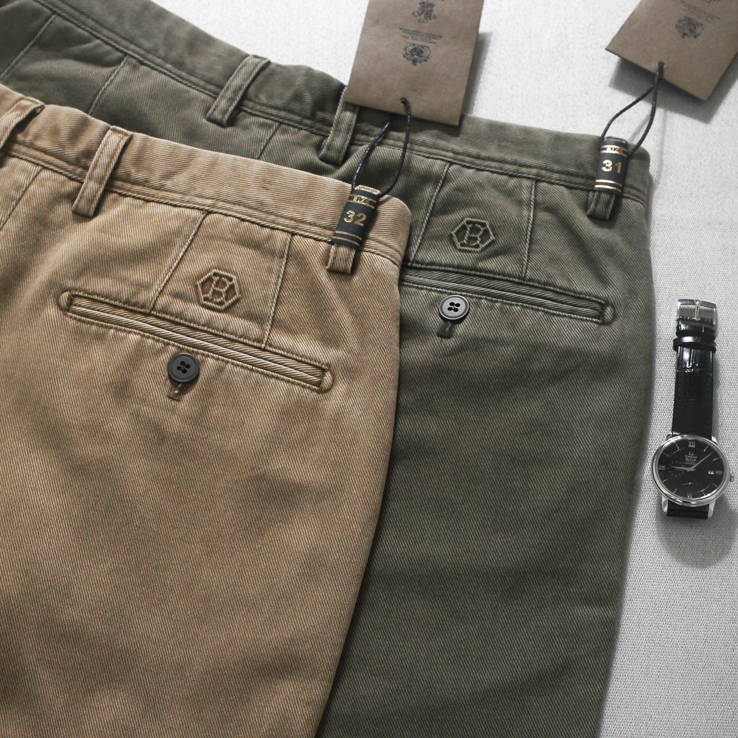 高端欧洲站卡其裤宽松直筒工装裤