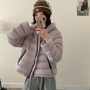 加厚2025冬装 90白鸭绒矢悦短款 连帽宽松直筒保暖高端羽绒服排骨款