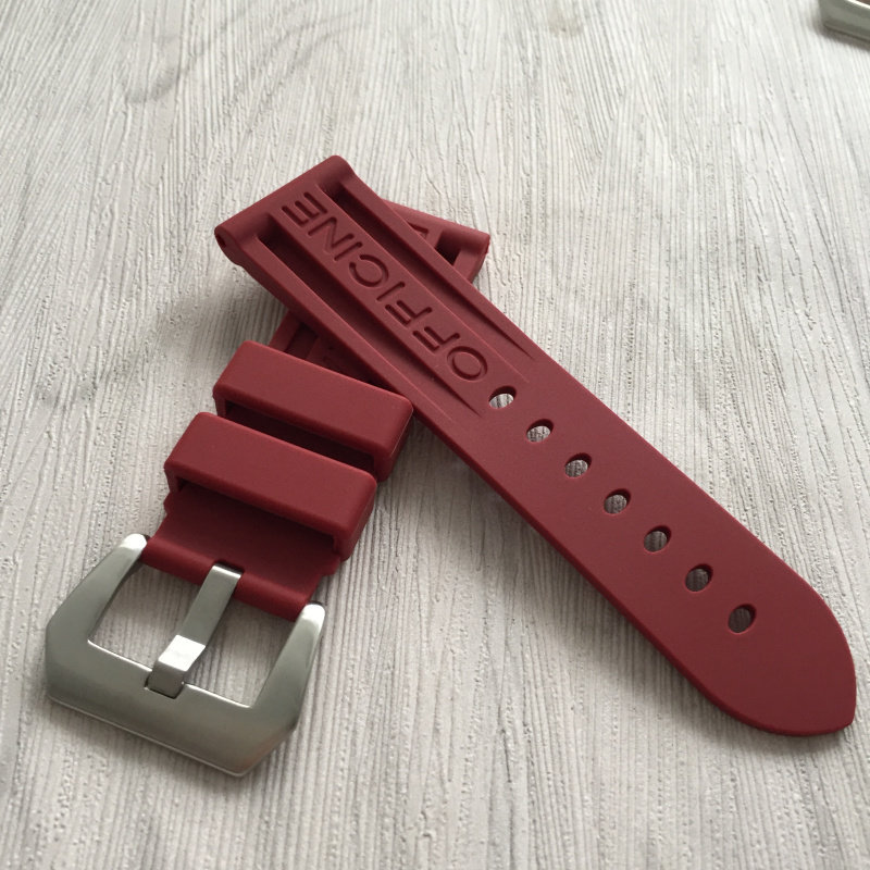 代用替换沛纳海手表带灰色PAM441/359/312/616橡胶带针扣24mm22mm,手表,配件,淘宝优惠券,粉丝福利购,淘宝优惠卷